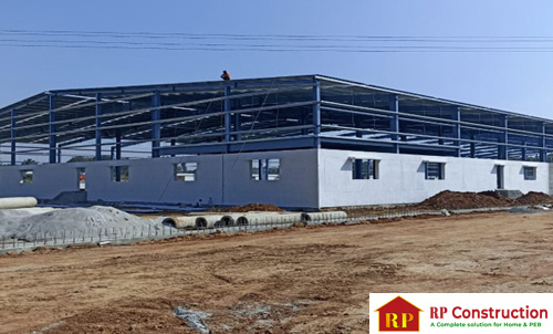 PEB industrial shed built by RP Construction